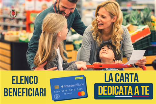 Pubblicazione Elenco Beneficiari Carta "Dedicata a te" 2026