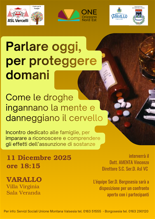 Centro per le famiglie - Unione Montana in collaborazione con SERD ASL VC